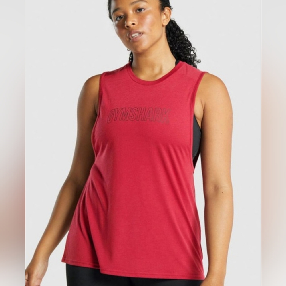 NWOT Medium Gymshark Apollo Graphic Women's Tank Top Burgundy Never Worn